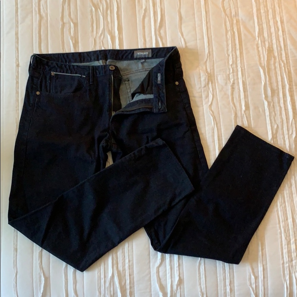 Bonobos dark rinse jeans, straight